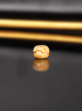 天然老蜡老型珠散珠 直径8x6.1mm LL46 云端古董老蜜蜡配珠隔珠