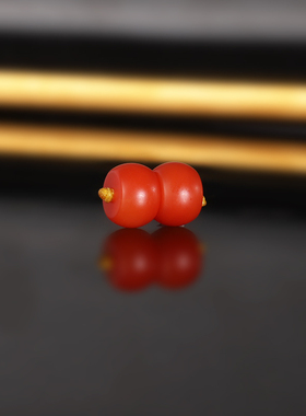 天然保山南红隔珠7.3x4.9mm 1538号 毕业级 精工微红南红配珠散珠