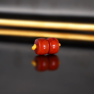 原矿天然瓦西南红直切散珠10x6.6mm ZGH2 火焰红南红配珠隔珠