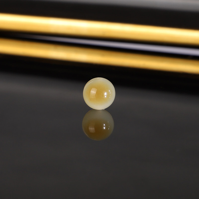 天然新疆且末糖料和田玉糖白散珠8mm 2897号 羊脂玉单珠配珠隔珠