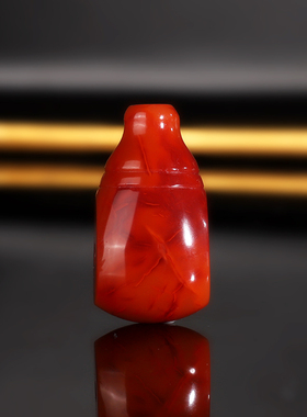 原矿天然川料瓦西火焰红三通 CS2 对孔13.6x13x26mm 苏工佛头配珠