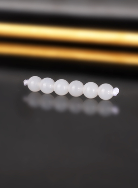 天然新疆和田玉散珠 5mm 1058号 羊脂白玉配珠隔珠弟子珠