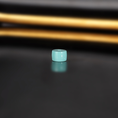 原矿天然绿松石直切散珠1344号 直径6.1x4.2mm 高货高瓷蓝绿 隔珠