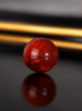 天然川料瓦西牛血红散珠 15.2mm 353号 天花板南红单珠配珠圆珠