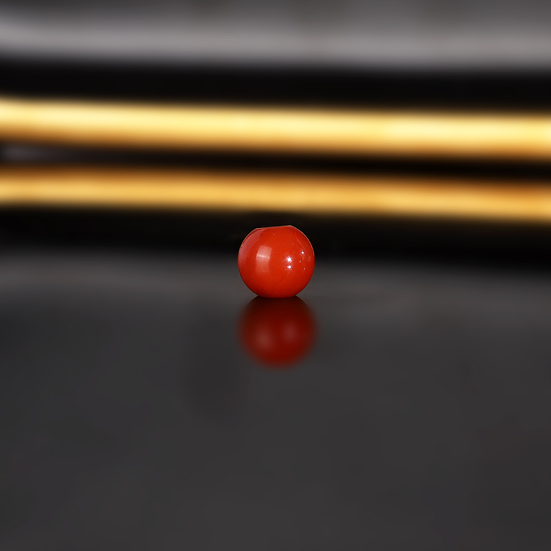 原矿天然瓦西南红大孔珠7.2mm 1330号 孔道2mm 南红配珠散珠隔珠