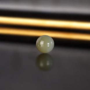 天然新疆且末蓝糖散珠10mm 1513号 羊脂玉带糖色和田玉配珠隔珠