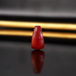 原矿天然瓦西南红三通8.7x16x7.7mm 1229号 牛血红配珠隔珠散珠