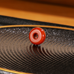 天然南红散珠GPD31 直径9.3mm 川料隔珠柿子红配珠单珠顶珠大孔