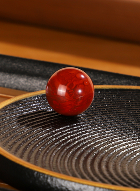 原矿天然川料瓦西南红散珠13.7mmCD32包浆红配珠满肉单颗圆珠配饰