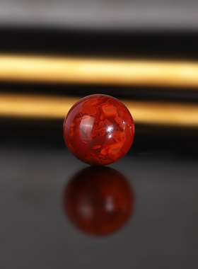 原矿天然瓦西牛血火焰红散珠 11.2mm 1545号 天花板南红配珠隔珠