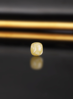 天然俄料蜜蜡老型散珠7x6.3mm 641号 精工满蜡白花蜡蜜蜡配珠