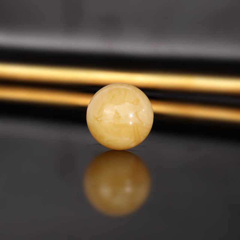 原矿天然俄料蜜蜡散珠 16.6mm WK16-03号 满蜡满密大单珠配珠圆珠