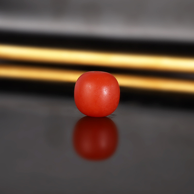 天然保山南红老型珠 直径13x12.7mm BSLX7 满肉南红散珠配珠