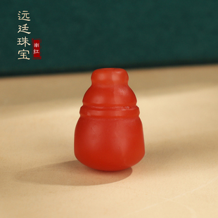 天然原矿保山南红一体三通 满色满肉 手串佛珠配饰佛头配珠三通