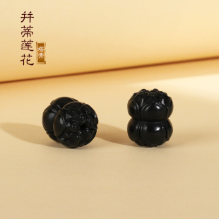 天花板级羊脂玉并蒂莲花散珠 塔青路路通 和田玉吊坠 配珠单珠