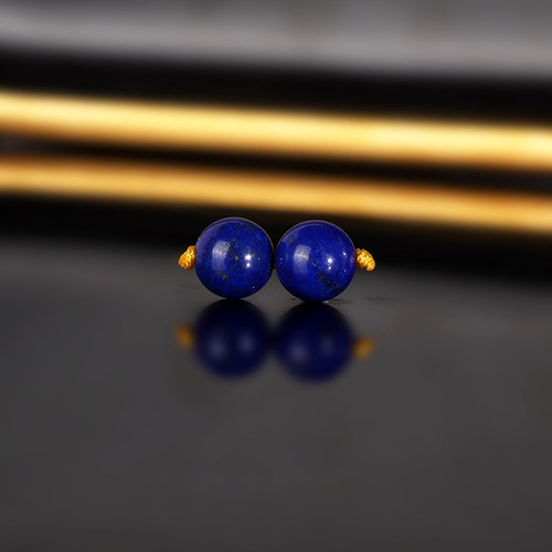 天然阿富汗青金石散珠 7.5mm 1405号 帝王蓝青金配珠隔珠