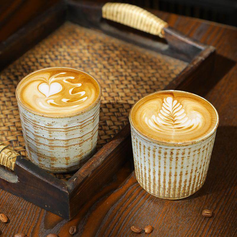 侘寂风咖啡杯子日式复古创意拿铁杯陶瓷水杯粗陶茶杯主人杯中古杯,餐饮具,咖啡杯,淘宝优惠券,粉丝福利购,淘宝优惠卷