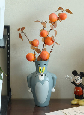2026新年柿柿事事如意汤姆猫花瓶