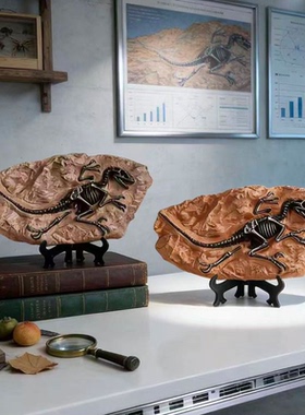 创意仿真恐龙化石摆件复古霸王龙