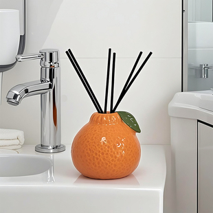 橘子香薰摆件家用室内持久留香卧室酒店房间熏香空瓶精油厕所除臭