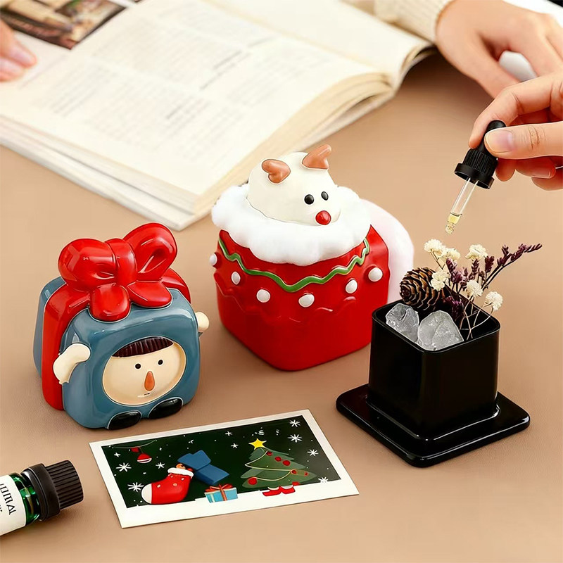 圣诞扩香石香薰精油家用室内桌面装饰小摆件创意氛围感圣诞节礼物