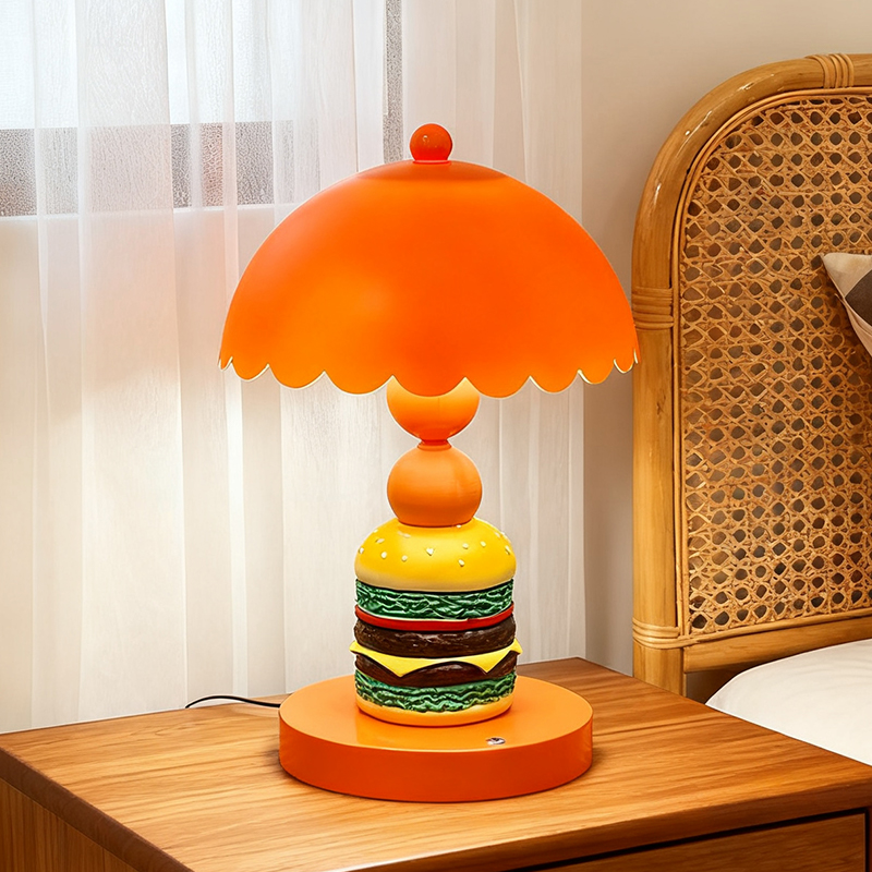 汉堡台灯床头灯卧室睡眠灯小夜灯