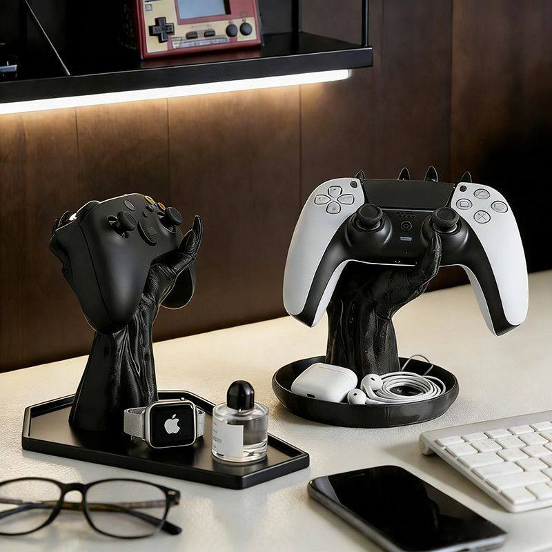 创意恶魔手首饰收纳摆件游戏手柄耳机手表收纳展示艺术挂架高级感,家居饰品,装饰摆件,淘宝优惠券,粉丝福利购,淘宝优惠卷