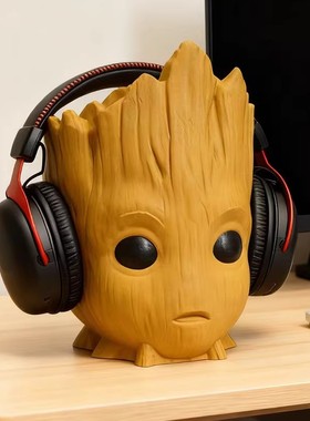 创意格鲁特漫威周边耳机支架摆件