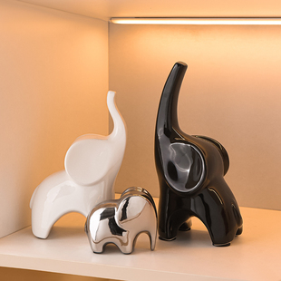 高端大气大象摆件轻奢高档客厅电视餐边酒柜高级感玄关家居装饰品