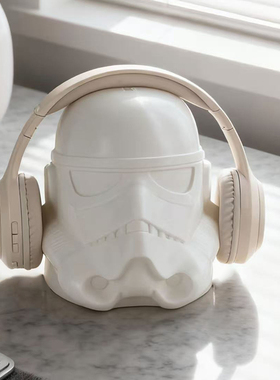 创意白兵头盔耳机支架挂架摆件