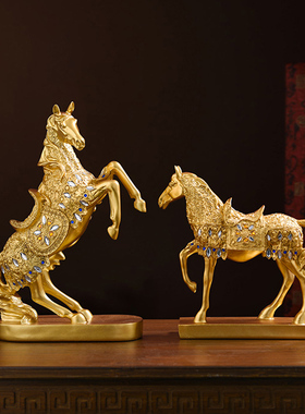 欧式马到成功酒柜装饰品摆件