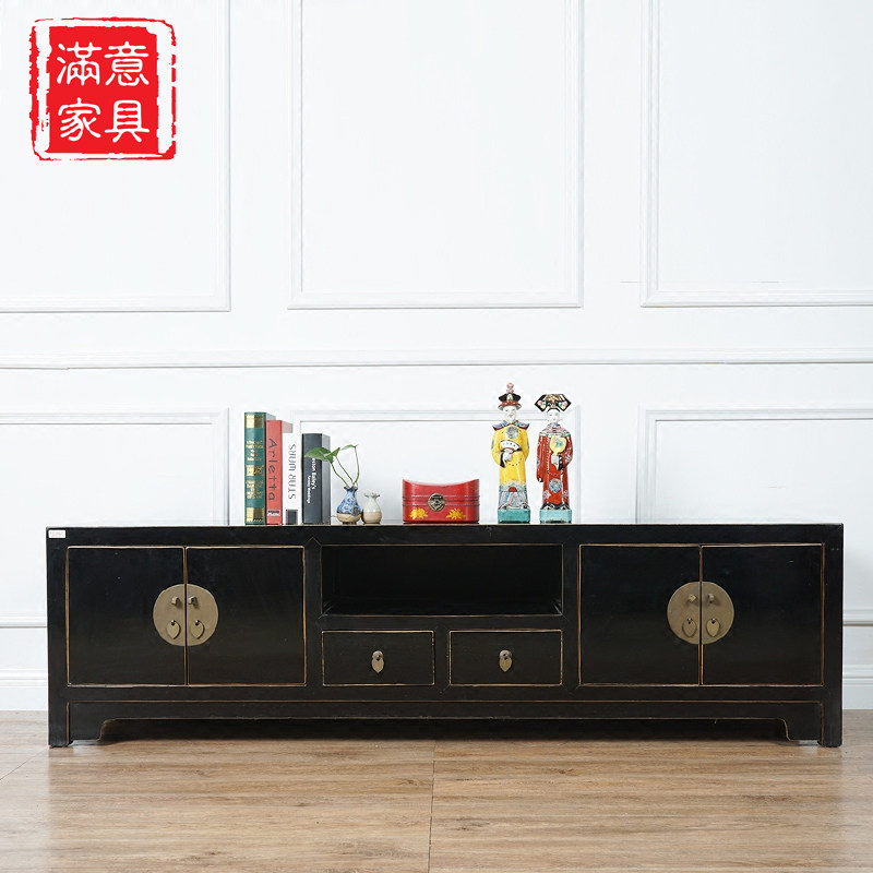 Satisfaction Home Furnishing modern Chinese style solid wood TV cabinet Living room cabinet Storage lockers black a living room furniturein the Residential furniture , Cabinet , TV cabinet  category - from Buy2taobao.com to provide professional Taobao agent buy service