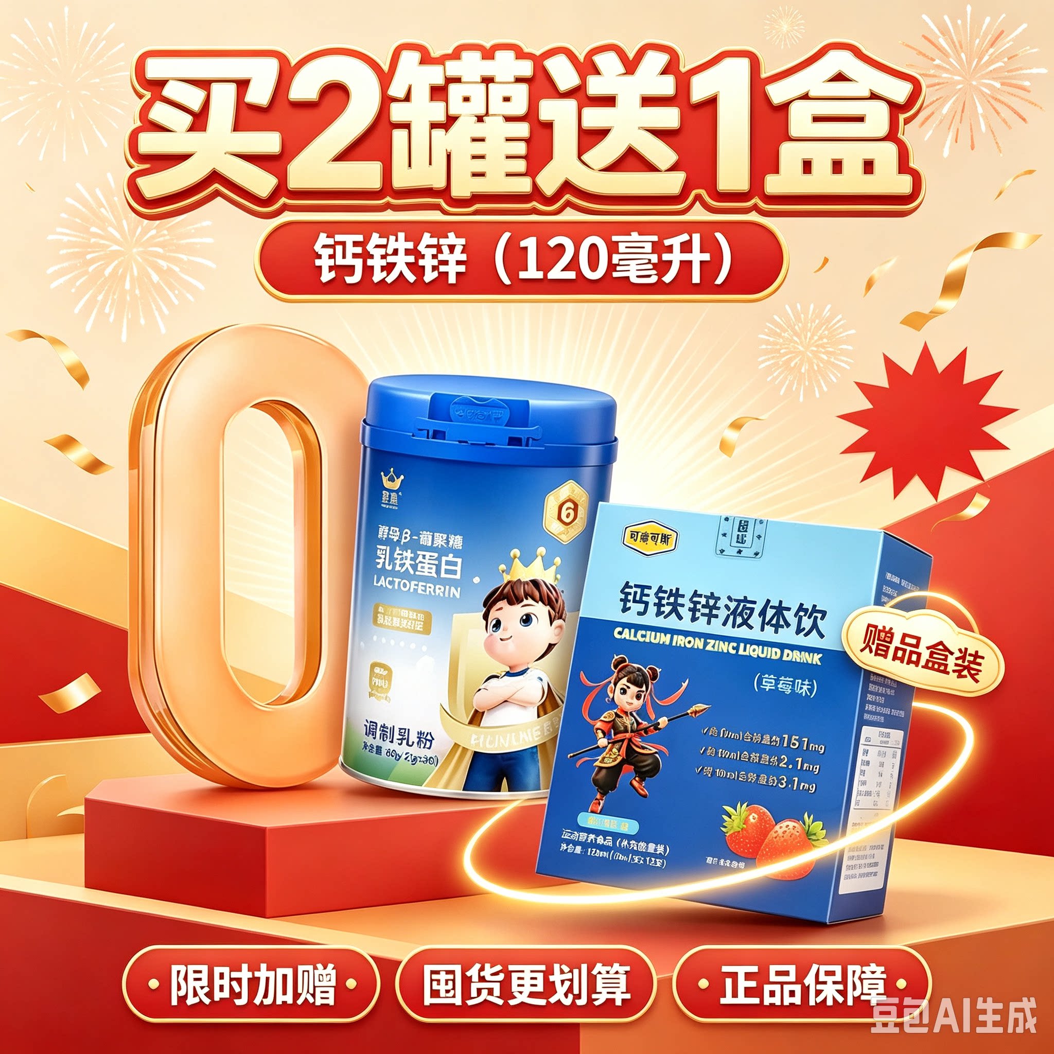 2件打98折】皇慕葡聚糖乳铁蛋乳铁蛋白