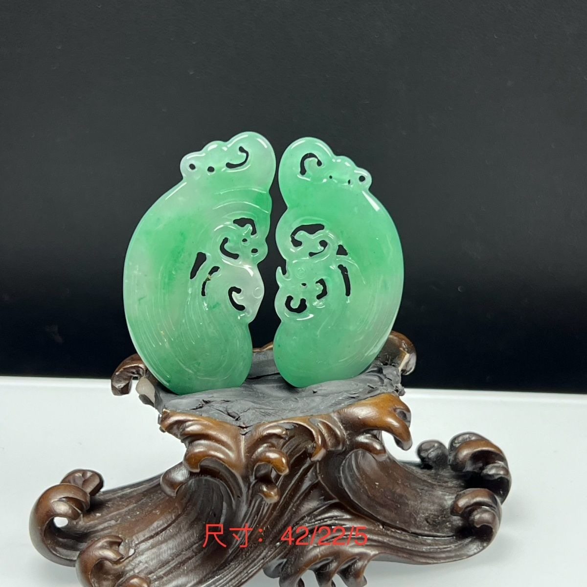 天然玉石精品珠宝高冰飘翠绿色非洲翠玉龙凤呈祥吊坠情侣毛衣链,珠宝/钻石/翡翠,非洲翠,淘宝优惠券,粉丝福利购,淘宝优惠卷