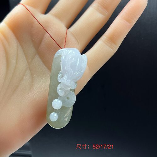 天然玉石精品珠宝缅甸翡翠玉龙头吊坠俏色巧雕毛衣链玉佩证书