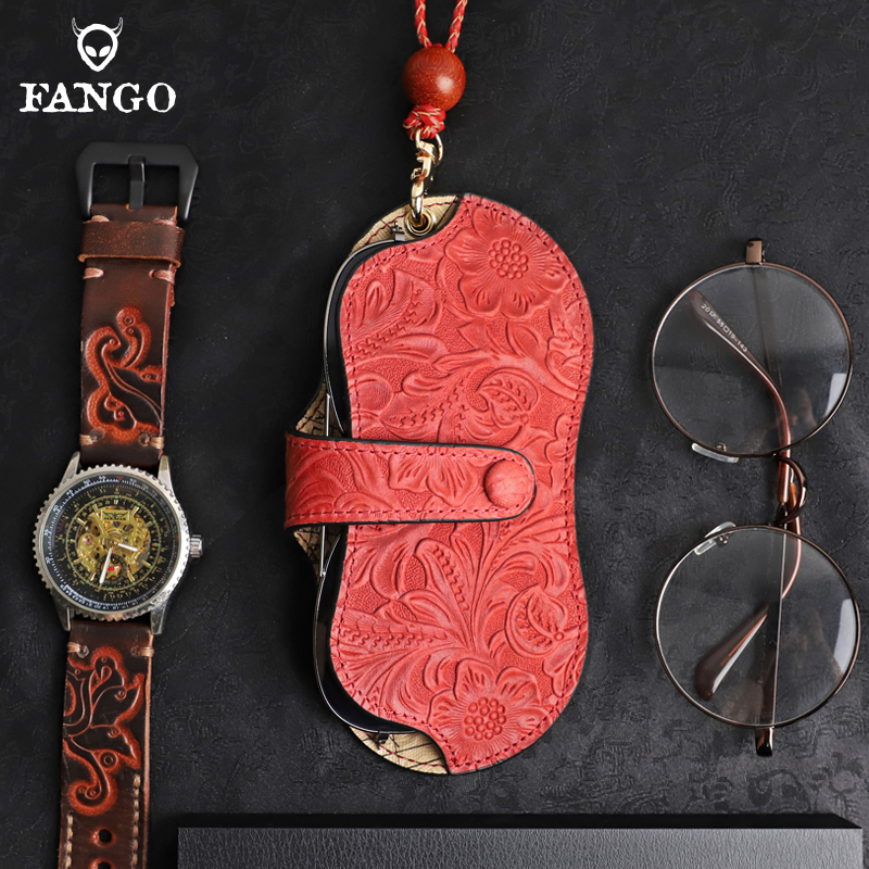 手工真皮眼镜盒梵果便捷