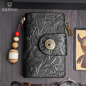 原创手工真皮钥匙包男女多功能零钱包卡包大容量牛皮匙钥锁匙包潮