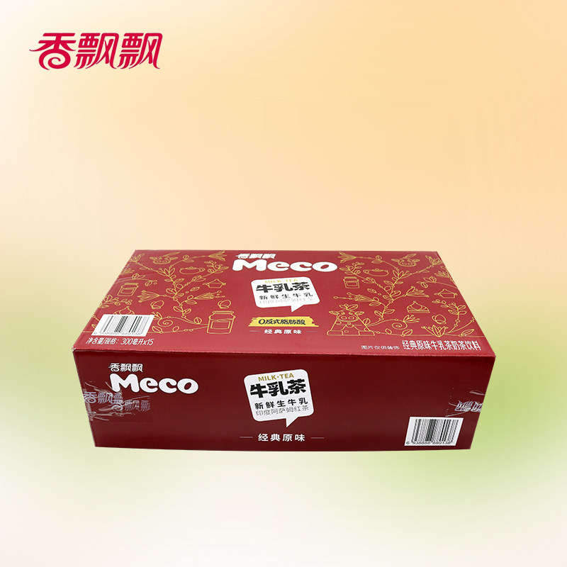 香飘飘Meco牛乳茶300ml*15杯整箱即饮经典原味牛乳茶饮品