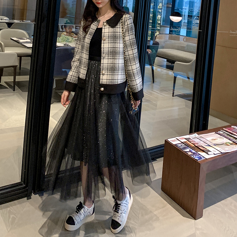 网纱裙中长款2019初秋季新款潮长裙(非品牌)