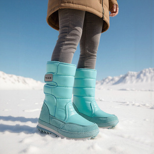 雪地靴女冬季防水防滑中筒靴加绒加厚保暖厚底棉靴棉鞋