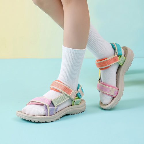女童夏季软底魔术贴沙滩凉鞋