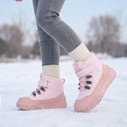 女童加绒加厚短筒防滑雪地靴