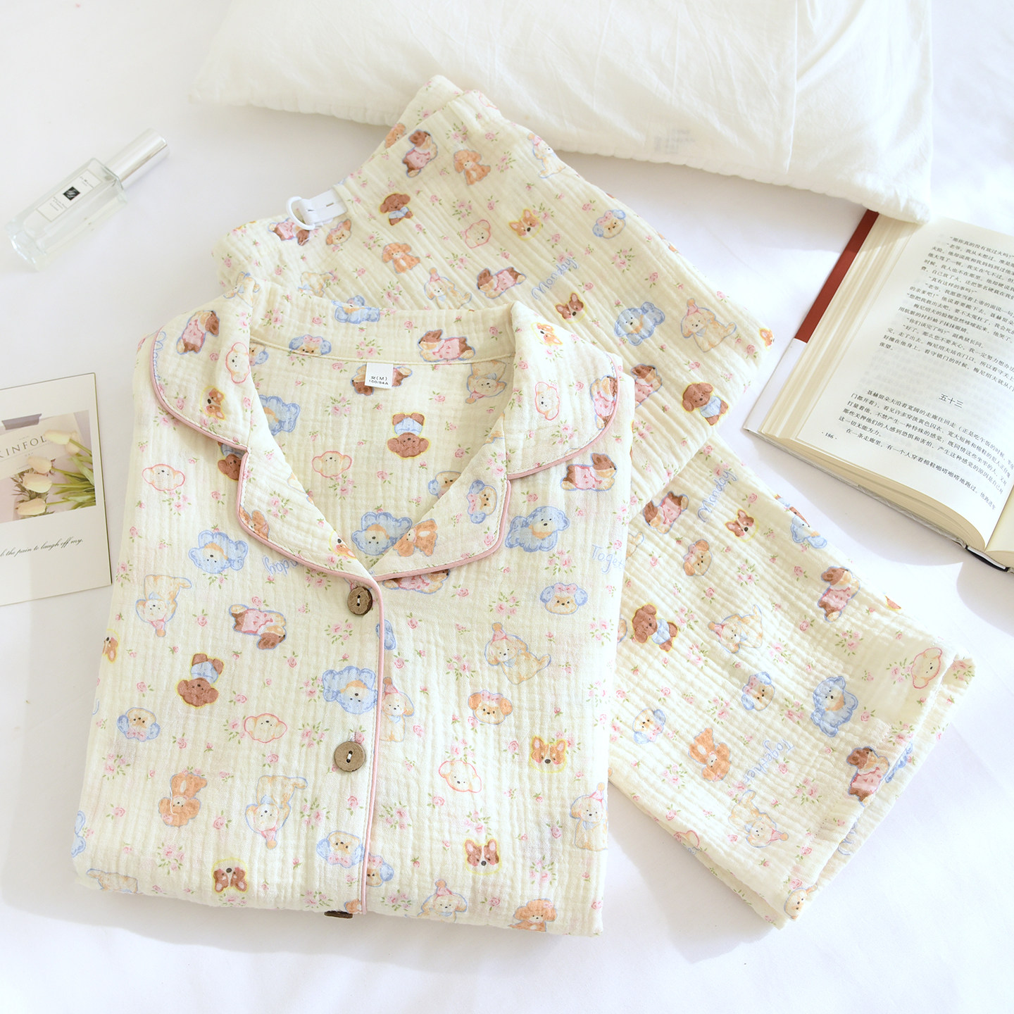 双层纱布月子服春夏5月份6带胸垫孕妇睡衣春天孕期产妇产后哺乳衣,孕妇装/孕产妇用品/营养,家居服套装,淘宝优惠券,粉丝福利购,淘宝优惠卷