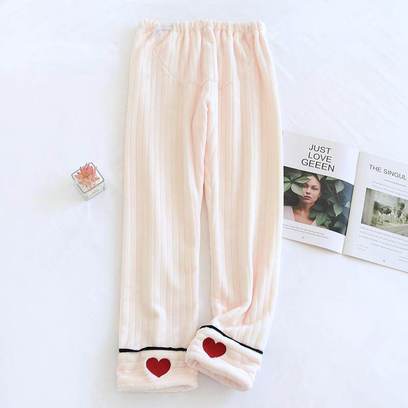 孕妇睡裤春季可调节孕期托腹裤春秋法兰绒暖暖裤居家月子裤长裤