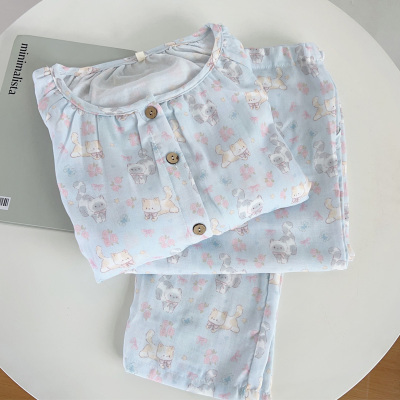 竹棉纱布月子服夏季薄款