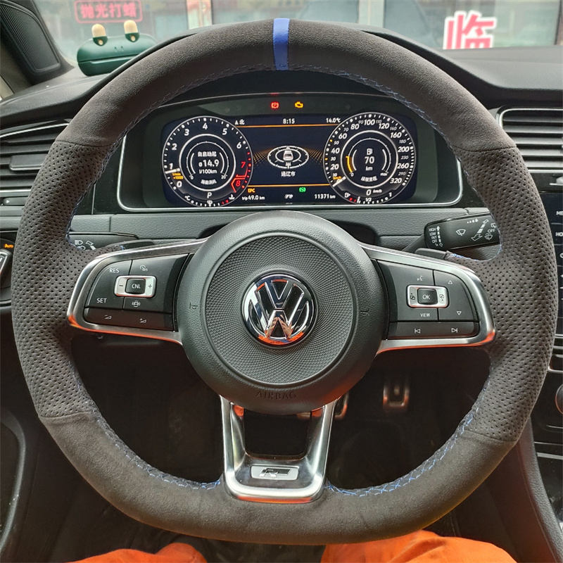大众高尔夫rline手缝方向盘套