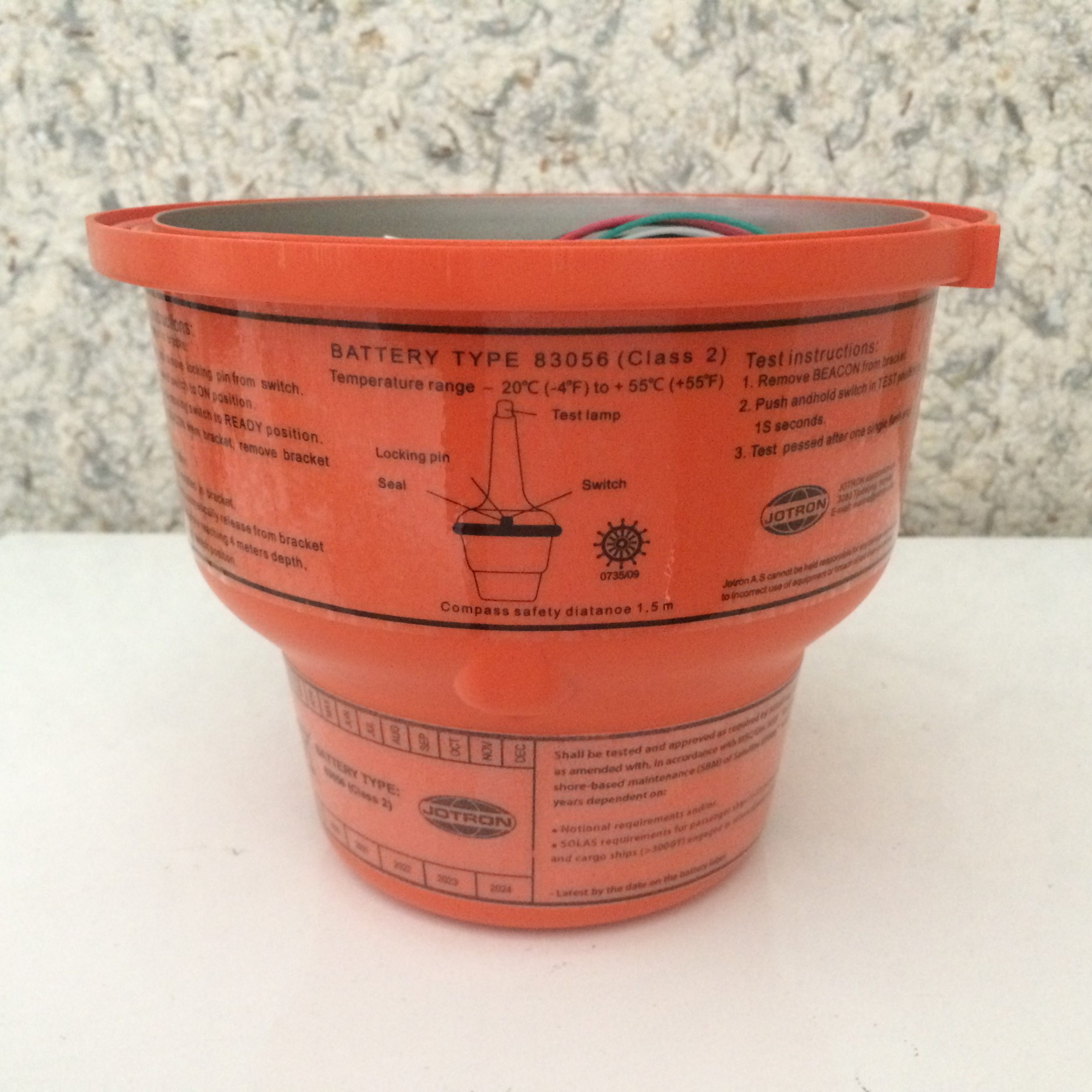 船用无线电示位标静水压力