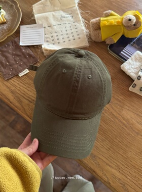 橄榄绿～纯色百搭男女款棒球帽好看日常通勤配搭遮阳软顶鸭舌帽！