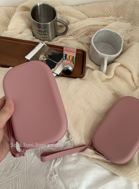 砖红色！美翻了！硅胶防水椭圆形身份证驾驶证口红钥匙杂物收纳袋