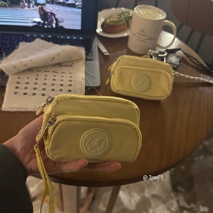 日系尼龙通勤零钱包身份证交通卡口红耳机小手拿包 袋鼠宝宝